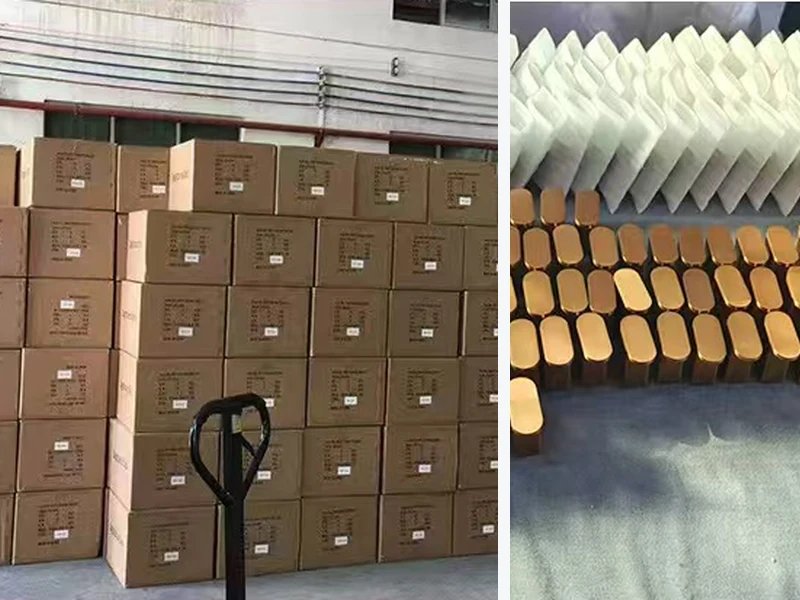 Bulk bathroom hardware order preparation with packaged accessories and shipping cartons