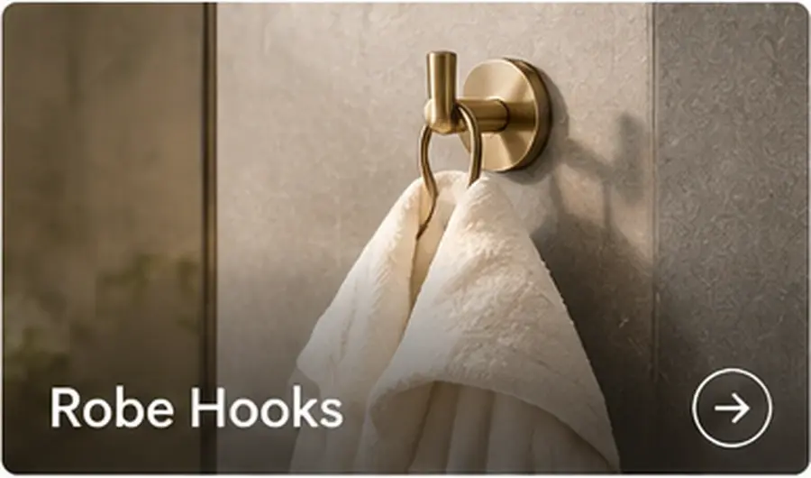 Bathroom robe hook for hotel and apartment bathroom projects`