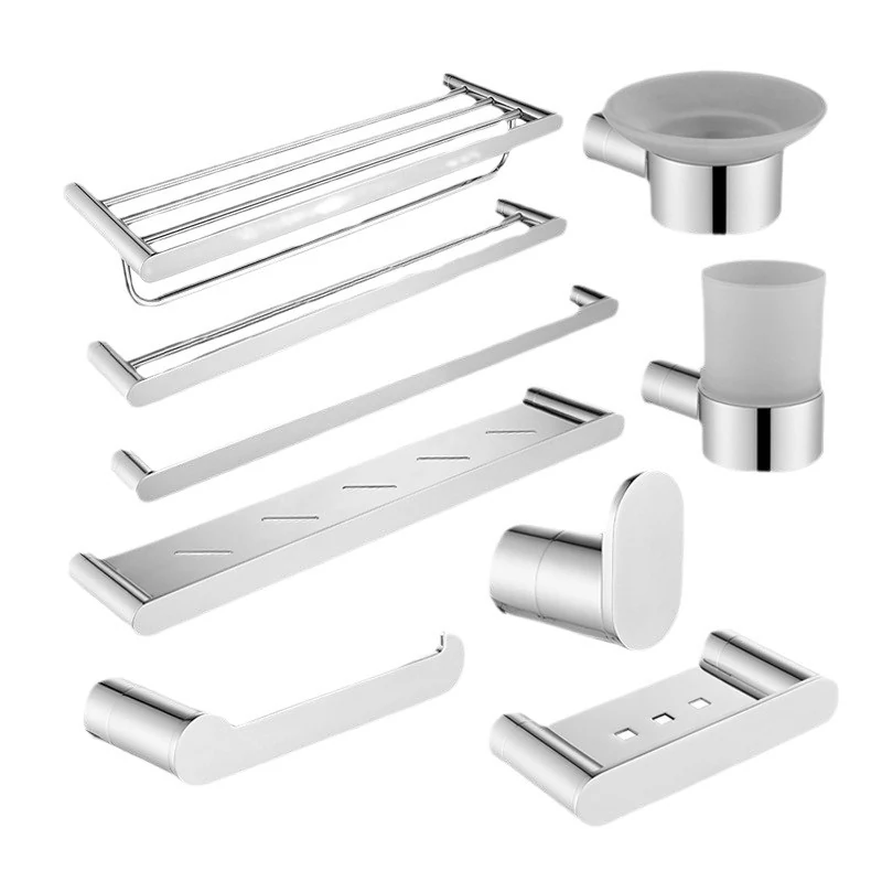 BA-006 mirror finish bathroom hardware collection with matching accessories | SHENVO