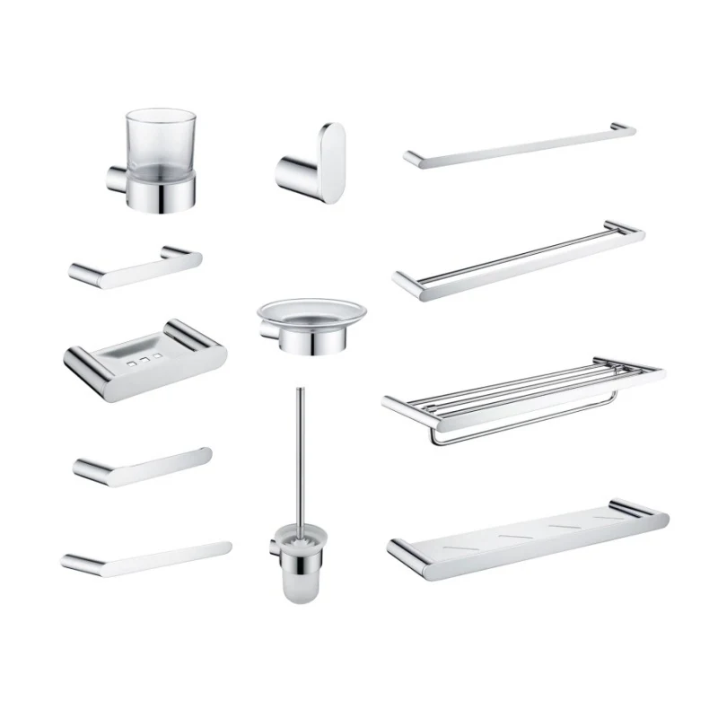 BA-018 mirror finish bathroom hardware collection with matching accessories | SHENVO
